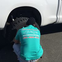 Rob changing a tire
